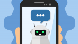 a chatbot displayed on a smartphone screen